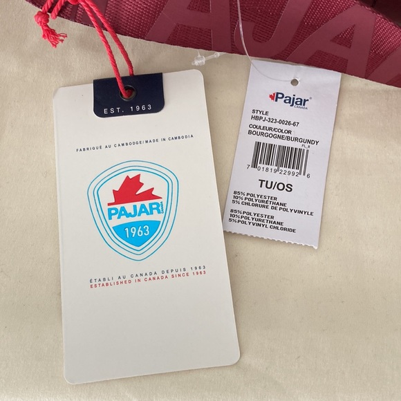 PAJAR Canada Waist Crossbody Bag Slingbag Burgundy Wine NWT - Picture 6 of 8